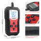 Red/black OBD2 scanner with 2.4-inch LCD display, rubberized anti-shock grip