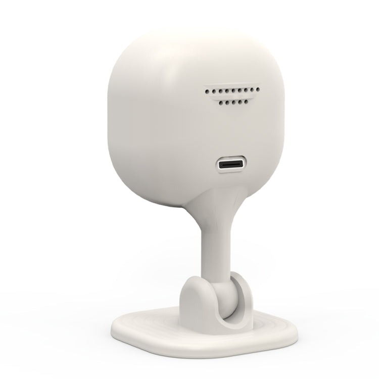 Indoor security camera back panel in white with speaker grille and USB port
