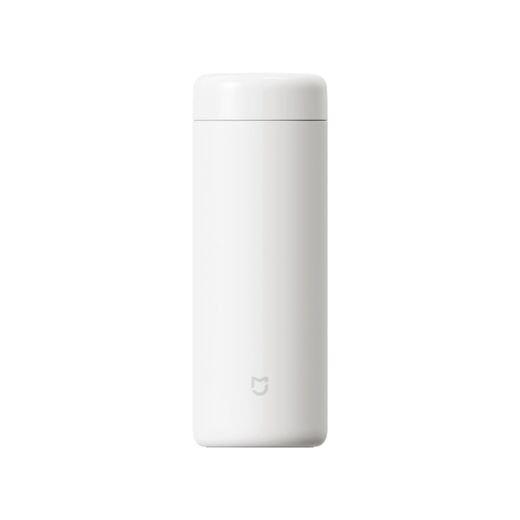Light white pocket thermos cup, 350 mL, with screw-top lid