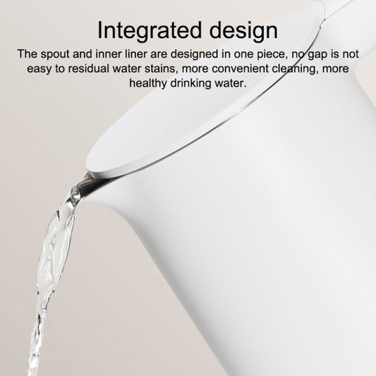 White electric kettle spout and lid with integrated one-piece nozzle design