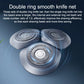 Metallic electric shaver heads with three circular cutter foils