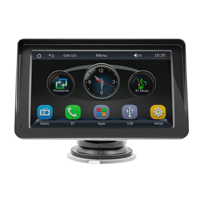 7-inch car multimedia receiver with touchscreen display and visible app icons