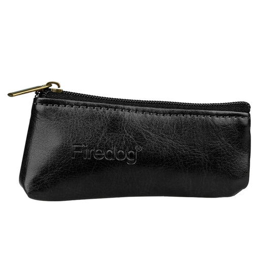 Firedog black zippered tobacco pouch bag for moisture pipe tobacco