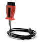 Red and black OBD diagnostic connector with black USB cable