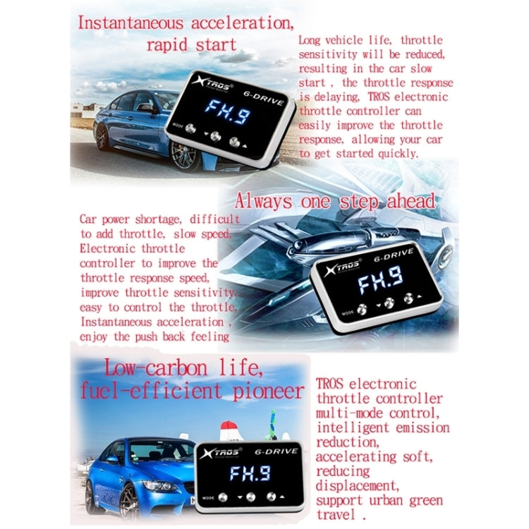 6-Drive electronic throttle controller with blue FH.9 screen and four control buttons