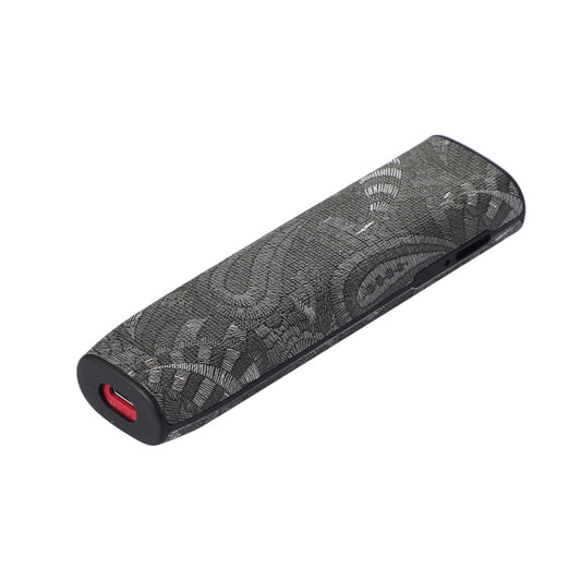 TPU+PU textured electronic cigarette protective case for IQOS ILUMA ONE, dark gray pattern