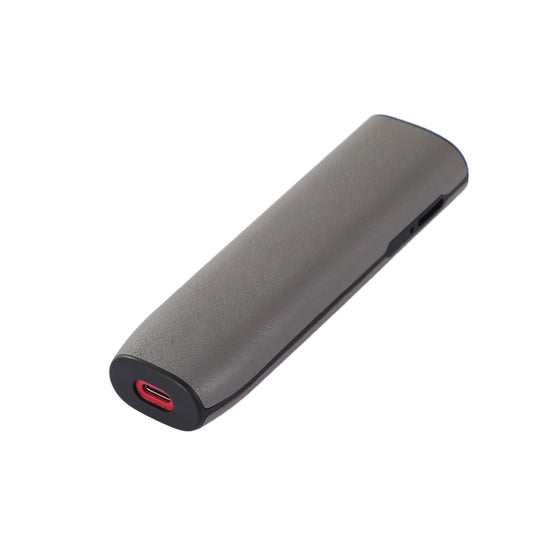 Leather electronic cigarette case in grey with lanyard for IQOS ILUMA ONE