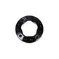 Black metal cap ring with circular slots and included removal tool