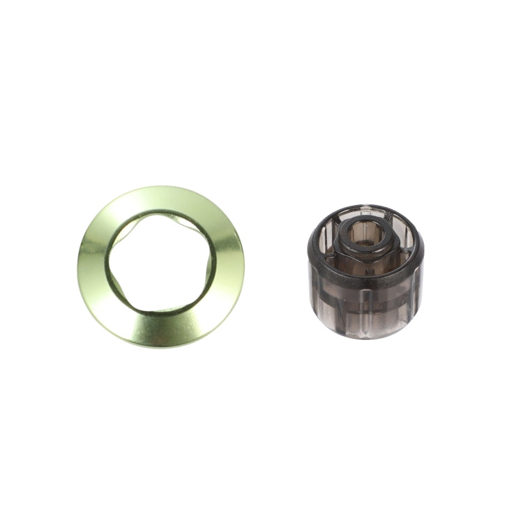 Light green metal cap ring with smooth edge and included removal tool