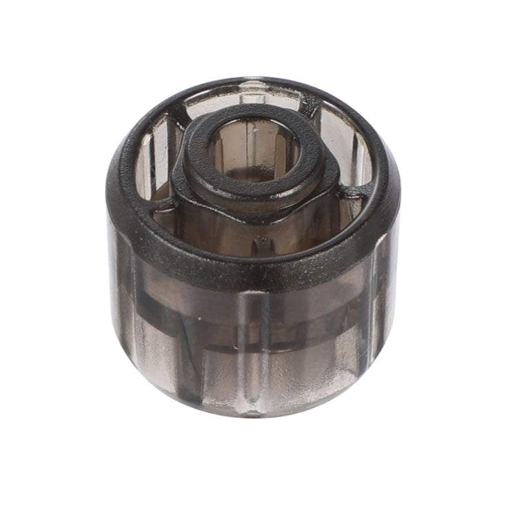 Clear replacement cap rod head with center socket and black outer ring