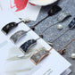 Rhinestone watch straps in mixed colors with chain ends and clover charms
