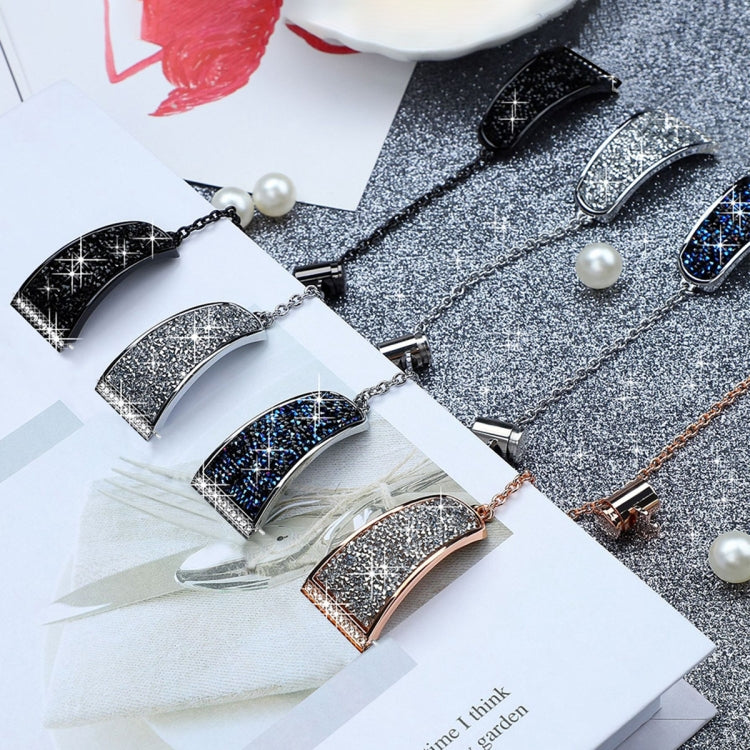 Rhinestone watch straps in mixed colors with chain ends and clover charms