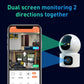 Dual-lens wireless smart PTZ security camera with smartphone dual-screen live view