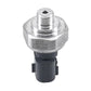 Air conditioning pressure switch sensor with silver hex body and black connector, stamped