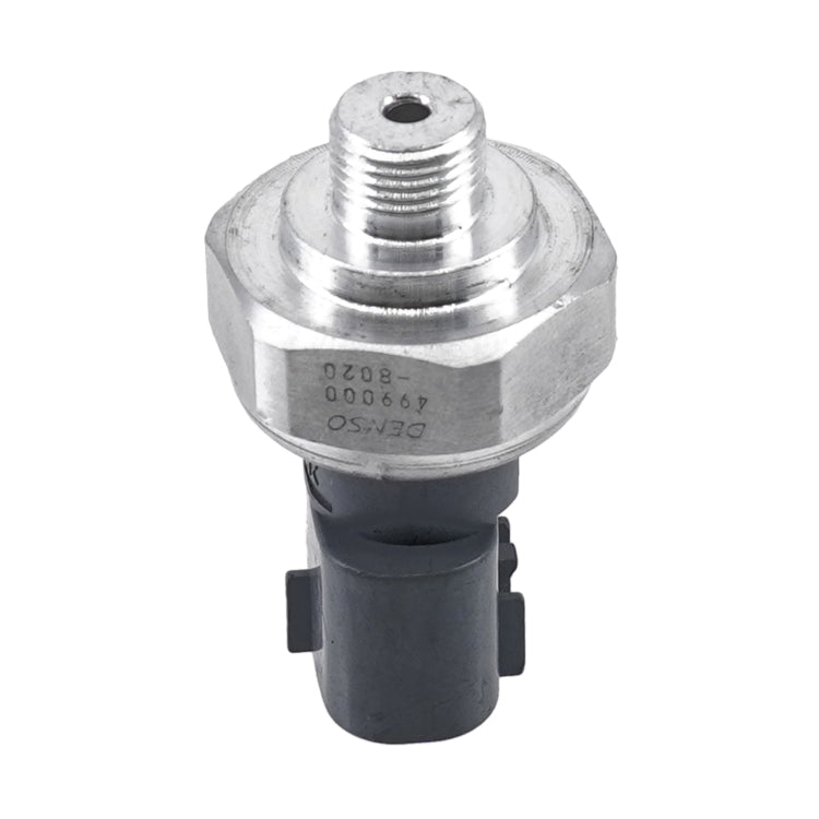 Air conditioning pressure switch sensor with silver hex body and black connector, stamped