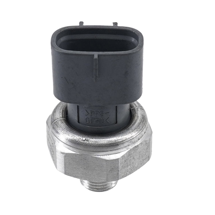 Air conditioning pressure switch sensor with black plastic housing and silver threaded base