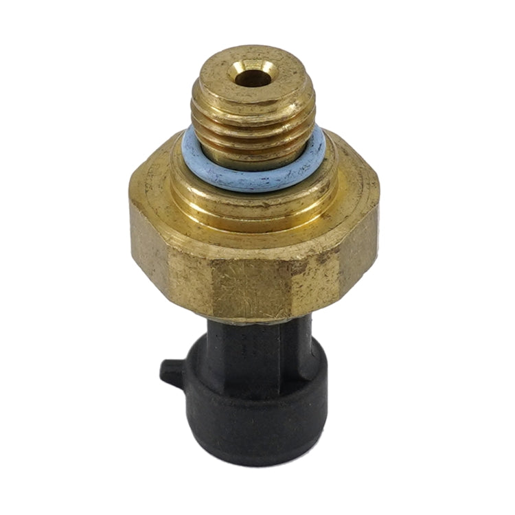 Fuel pressure sensor with brass fitting and black electrical connector