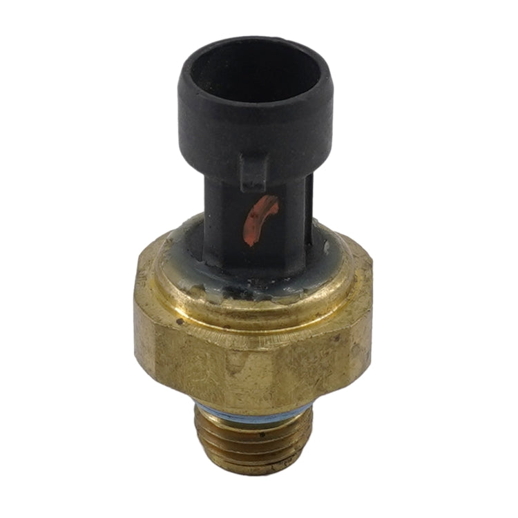 Fuel pressure sensor with black rubber cap and threaded brass base