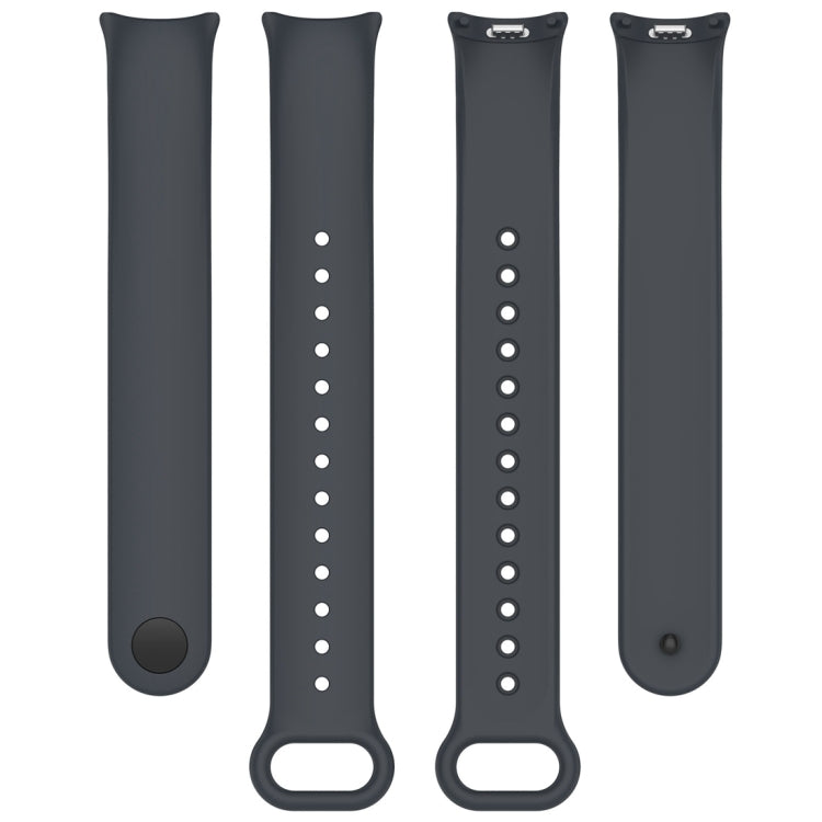 Replacement smartwatch strap pack: three dark silicone bands with perforation holes