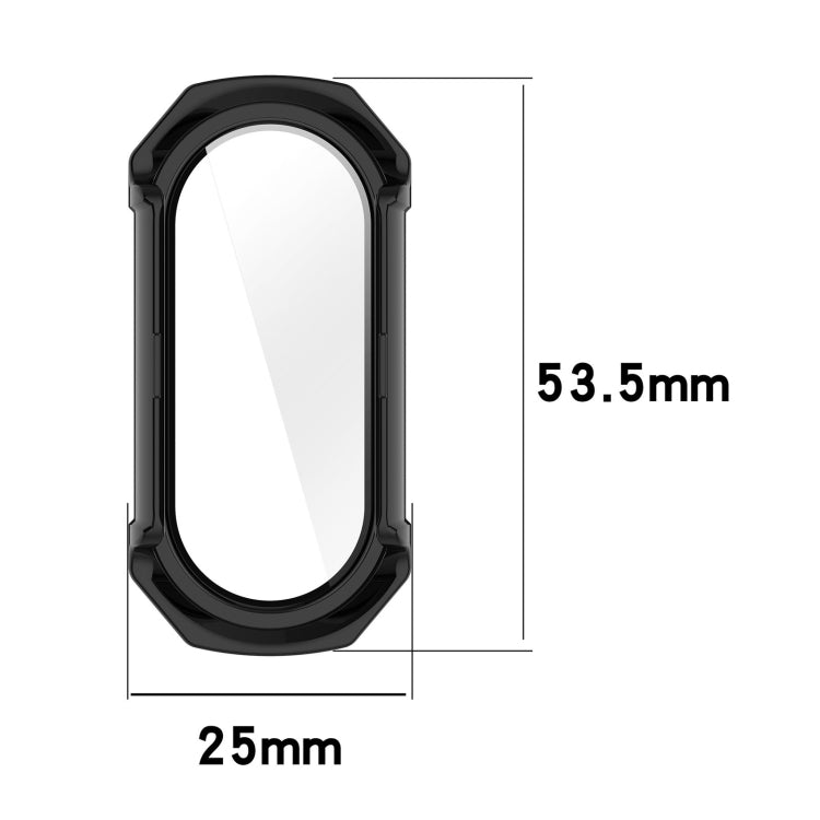 PC + Tempered Glass Integrated Protective Watch Case, For Xiaomi Mi Band 8