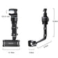 Adjustable car rearview mirror phone holder with black mounting bracket and arm