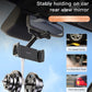 Car rearview mirror phone holder with secure clamp arms and phone cradle