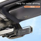 Car rearview mirror phone holder holding a phone in the center cradle