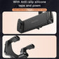 Car rearview mirror phone holder with textured cradle and anti-slip mounting pads