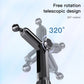 Telescopic phone mount with free-rotation ball joint, black cradle