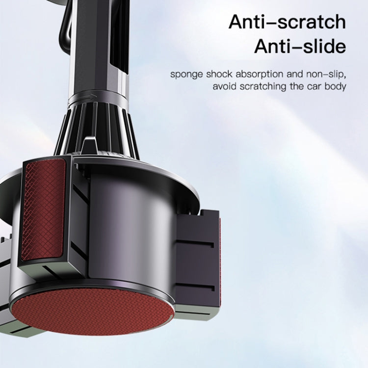 Anti-scratch, anti-slide phone mount with padded base ring, black