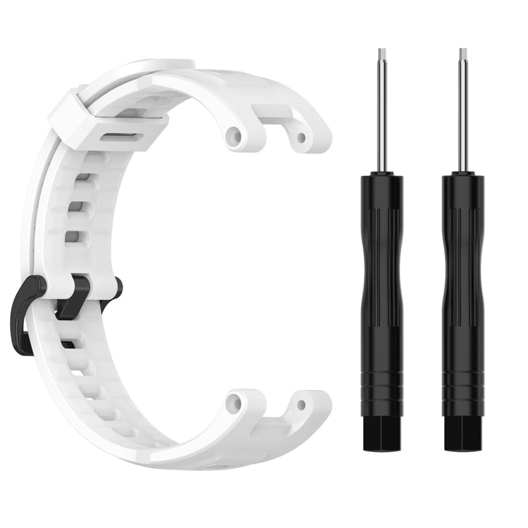 Silicone watch strap with clasp and adjustment holes, white for Amazfit T-Rex A1918