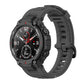 Silicone watch strap with perforated links and buckle, dark gray for Amazfit T-Rex A1918