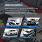OBD2 diagnostic scanner with compatibility panel for vehicles and trucks