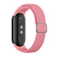 Light pink braided nylon watch band with adjustable clasp for Xiaomi Mi Band 8