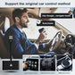 Car CarPlay wireless adapter box with power cable near dashboard