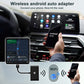 Wireless Android Auto adapter module with USB cable for car dashboard