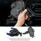 Black CD-slot car phone holder with silicone-contact cradle and lock arm