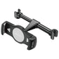 Rear seat tablet holder showing side clamp arms and long support pole
