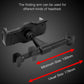 Rear seat tablet holder arm with folding head and side support brackets