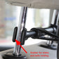 Rubber grip pad and clamp on metal car seat support bar, black