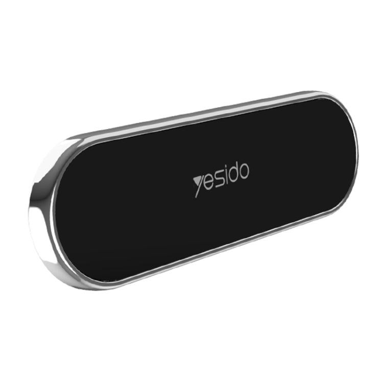Car magnetic phone holder with black face and silver edge, Yesido logo
