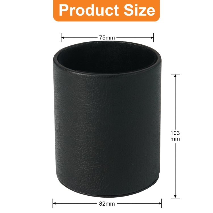 PU leather pen holder size diagram: 82mm wide, 103mm tall, 75mm top