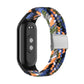 Adjustable braided nylon watch band with stainless steel buckle, multicolor stripe