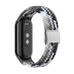 Adjustable braided nylon watch band with stainless steel buckle, grey and white