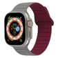 Loop magnetic silicone watch band in two-tone gray and burgundy for Apple Watch