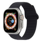 Loop magnetic silicone watch band, black textured strap with magnetic clasp