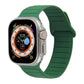 Loop magnetic silicone watch band, green textured strap with magnetic clasp