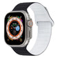 Magnetic silicone watch band, black and white loop link design