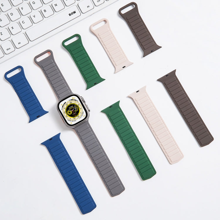 Magnetic loop silicone watch bands assortment in blue, green, gray, and beige