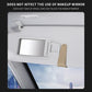 Light cream car visor glasses holder attached near mirror with open frame pocket